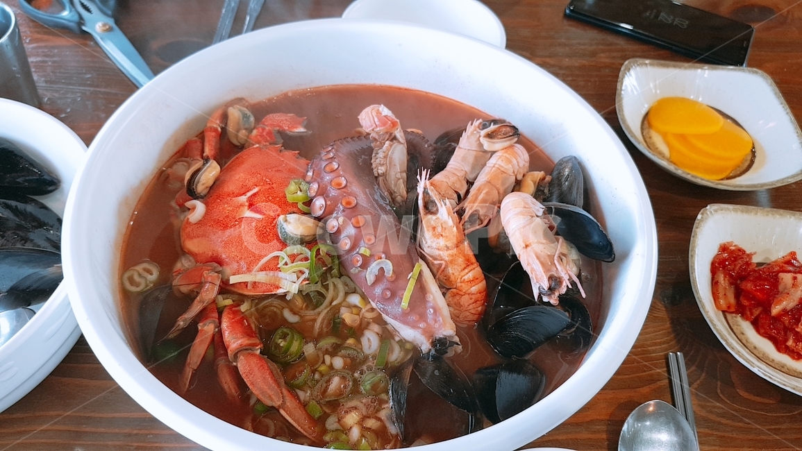 라면,해물라면,제주도,문어,해산물