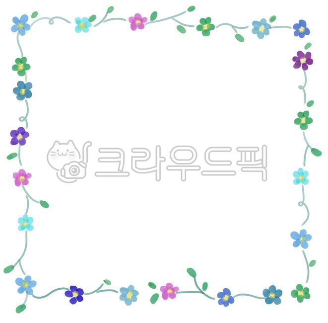 꽃,테두리,꽃테두리,테두리일러스트,꽃일러스트,꽃장식,손그림,테두리장식,꽃프레임,프레임