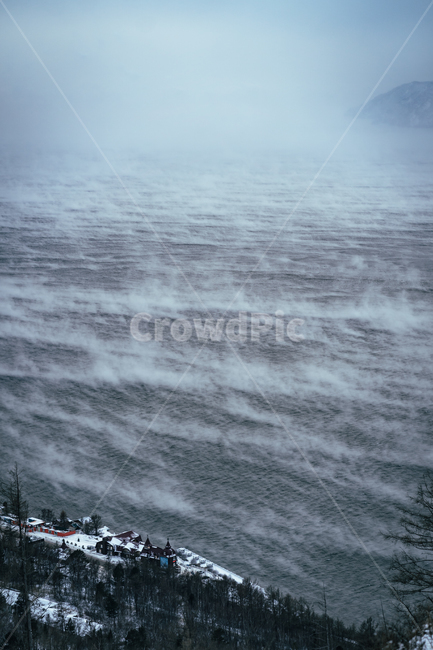 안개,물안개,자연,nature,풍경,landscape,러시아,바이칼호수,겨울,winter