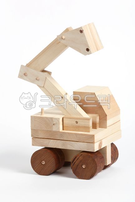 tree,white background,simple,plywood,heavy equipment,handicraft,excavator,miniature,model,wood,handmade,toy