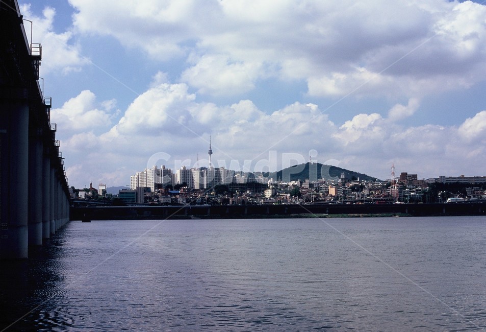 필름카메라,필름,한강,반포대교,하늘,구름,맑음,도시,풍경,city,landscape