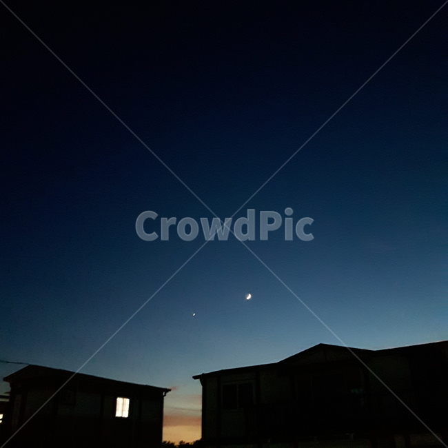 밤하늘,저녁하늘,노을,달,밤,야경,밤,풍경,nightscape,night,landscape,nature,자연,outdoors,옥외,building,건물