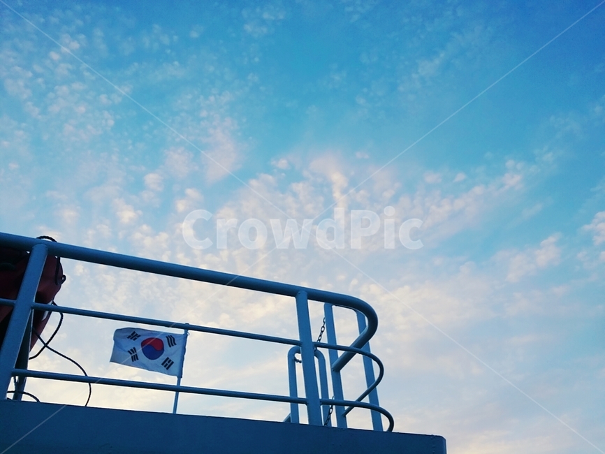 하늘,구름,태극기,배,sky,cloud,koreanflag