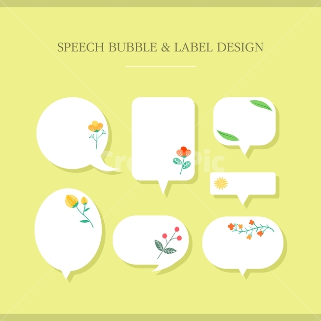 봄,식물,꽃,라벨,말풍선,텍스트박스,봄,계절,spring,season,그래픽,일러스트레이션,graphic,illustration
