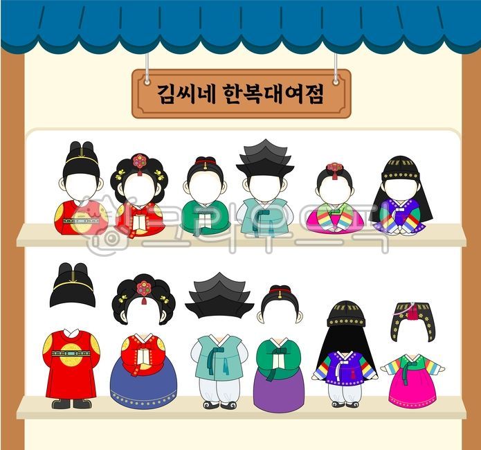 유치원,역할극,역할놀이,한복,얼굴합성,캐릭터,얼굴합성캐릭터,궁중한복,돌잔치한복,첫돌합성,돌잔치합성,임금님,중전,중전마마,가채,대감님,대감,궁녀,호건,조바위,색동저고리,색동한복,한복대여점,기와,진열대,한옥,간판,나무간판,곤룡포,한복합성