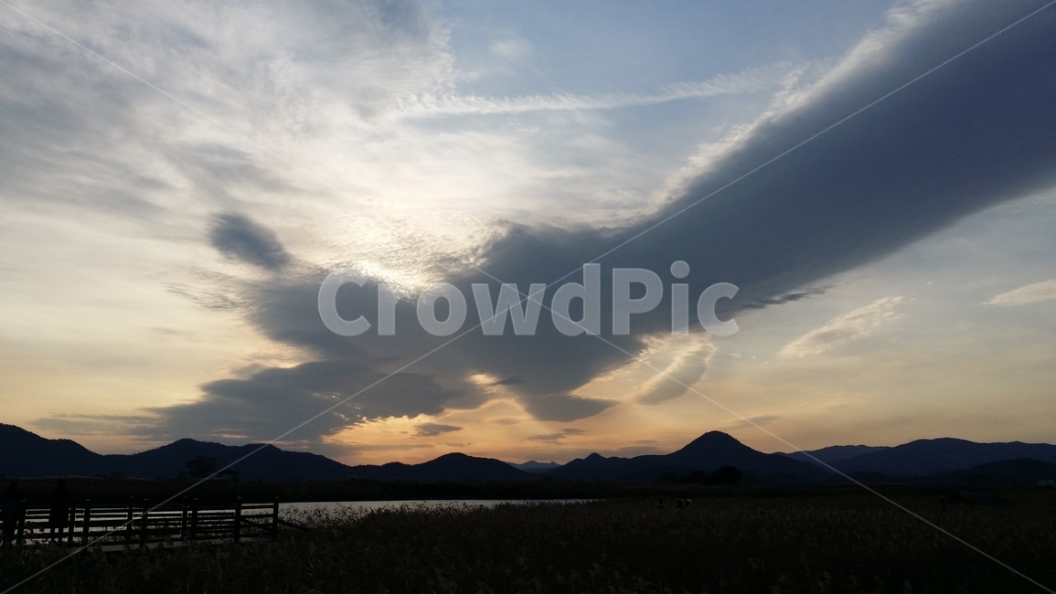 해질녘,자연,구름,하늘,sky,cloud,순천만