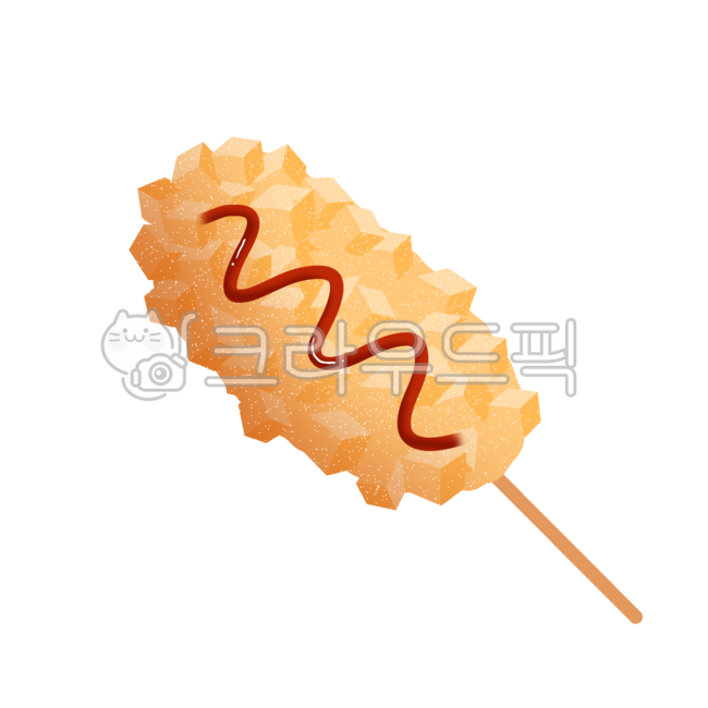 길거리음식,소라빵,음식일러스트,음식그림,빵일러스트,간식,국민간식,food,음식,케첩,ketchup,메뉴판,일러스트