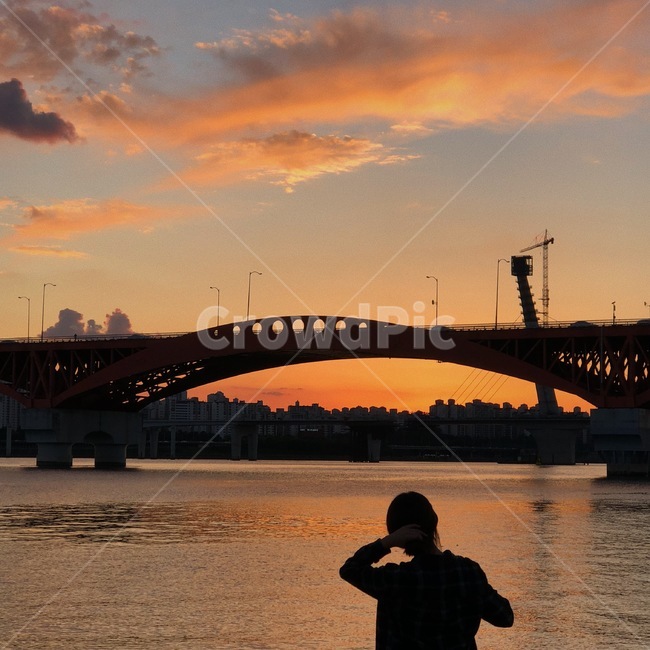 한강,sunset,노을,하늘,구름,해질무렵