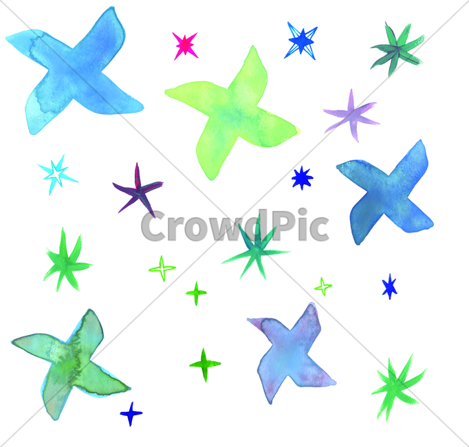 물감그림,watercolor,손그림,handdrawing,반짝반짝,brilliantly,glitteringly,dazzlingly,바람개비,pinwheel,windmill,별,star
