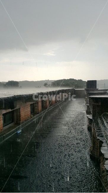비,자연,물,river,rain,먹구름,성,날씨,소나기,문화재,말레이시아,하늘,빗방울