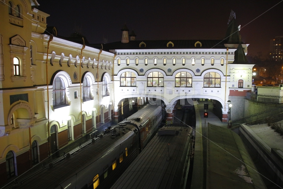 러시아,블라디보스토크,trainstation,기차역,transportation,train,기차,야경,nightview