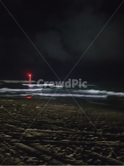 등대,모래,파도,밤,바다,해변,바다,beach,sea