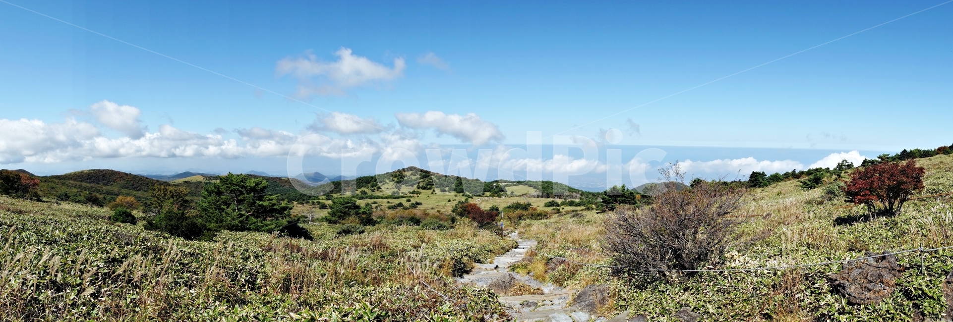 제주도,한라산,윗세오름,하늘,길,nature,자연,바다,구름