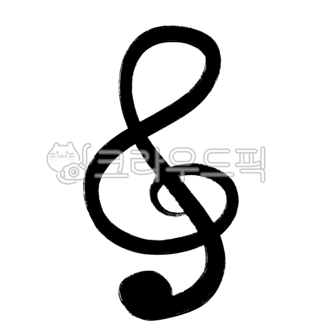 높은음자리표, 음악, 음표, 스티커, 다꾸, 사진,이미지,일러스트,캘리그라피 - lyeony작가