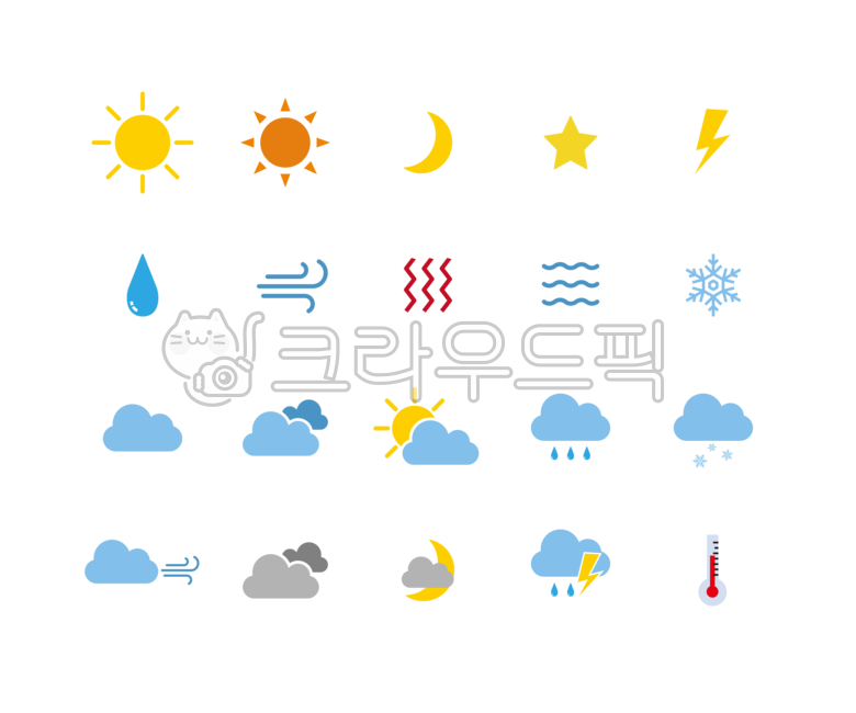 날씨,그림,비,눈,해,달,바람,별,번개,아이콘,날씨예보