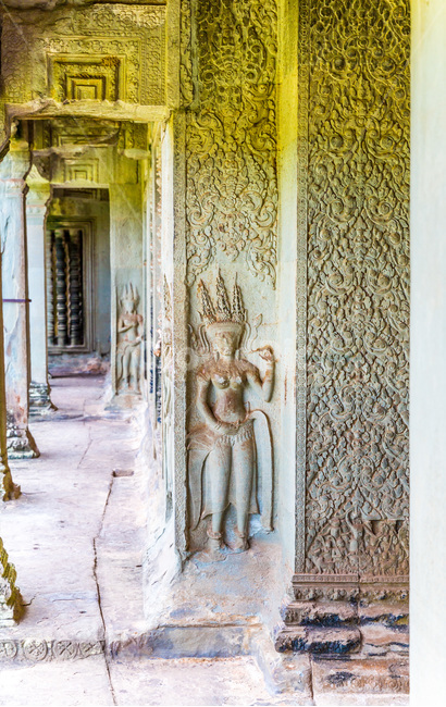 Cambodia,ancient architecture,piece,world cultural heritage,unesco,Historic sites,Emotion,relief,employee,building,Angkor Wat