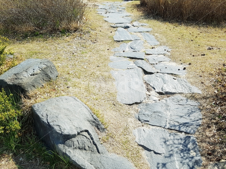 돌계단,봄,벽돌,조형물,빨강벽돌,돌길,산책로,벽돌길,잔디,풀,새싹,꽃,약수터,공원,화단,나무