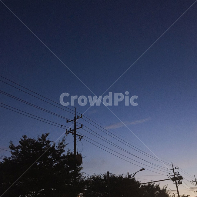 cable,케이블,powerlines,전력선,구름,노을,하늘,sky