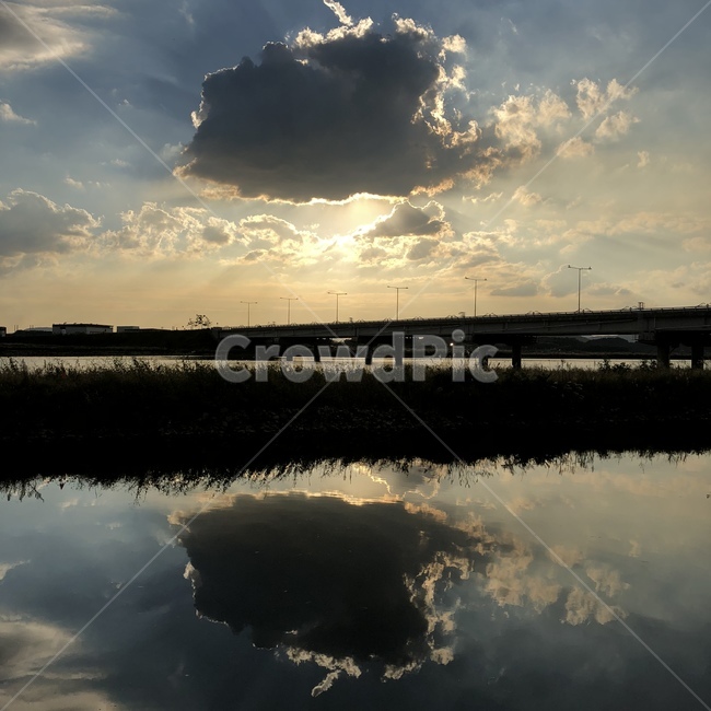하늘,구름,풍경,노을,자연,자연,풍경,nature,landscape,outdoors,옥외,land,땅,water,물