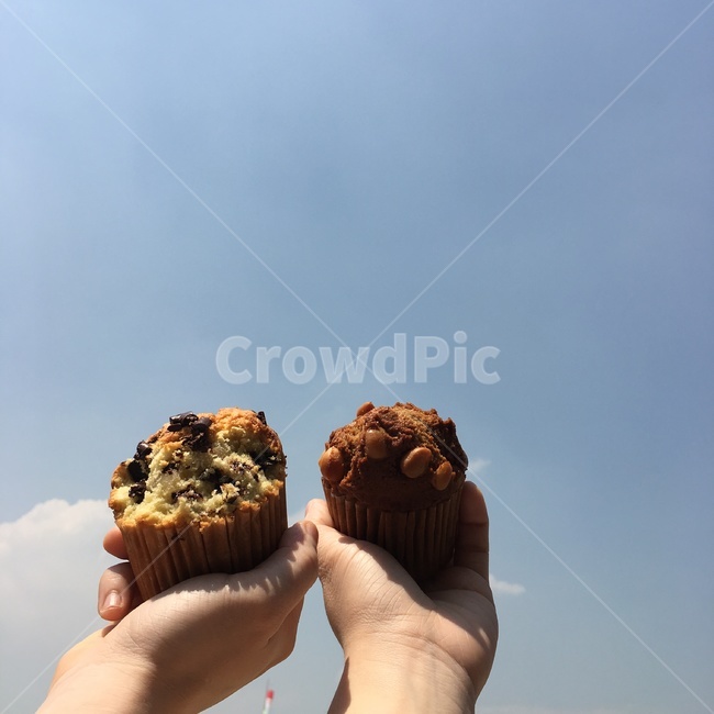 하늘,머핀,초코머핀,모카머핀,빵