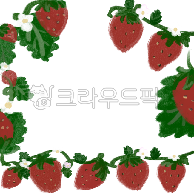 프레임,frame,strawberry,딸기넝쿨,딸기꽃,딸기,딸기라벨,딸기데이