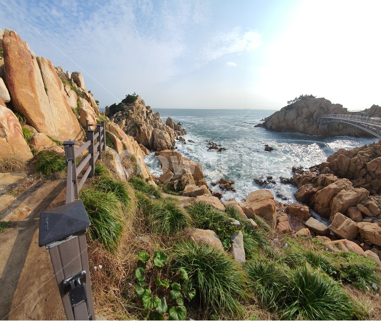 빛,바위,풀,바다,파도,한국자연풍경,한국자연경관,korea nature landscape