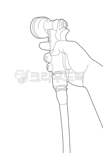 호수,물뿌리개,라인아트,라인그래픽,물청소,그립,grip,세차