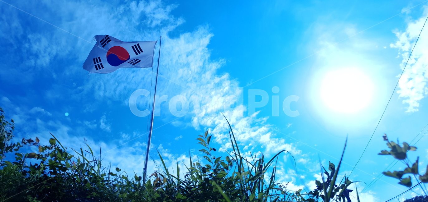 태극기,애국,태양,구름,하늘