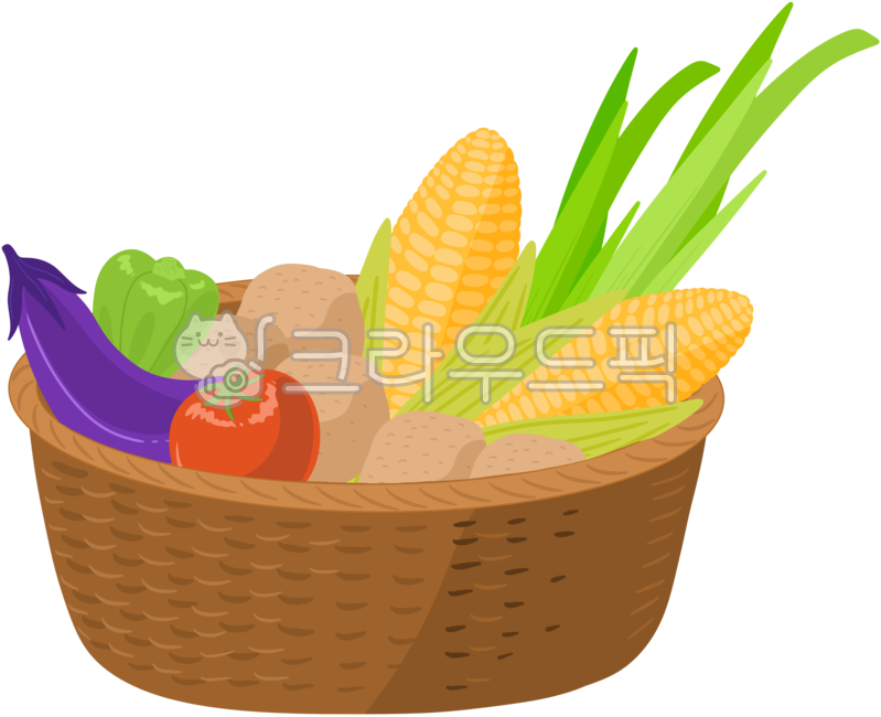 바구니,basket,채소바구니,채소일러스트,야채바구니