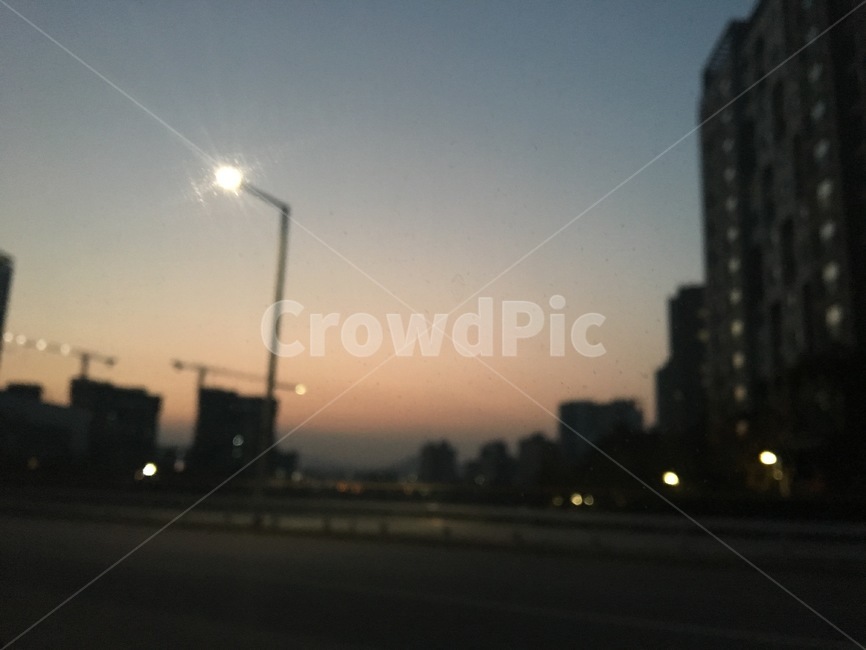 가로등,해질녘,노을,불투명,흐릿,도시,풍경,city,landscape,nature,자연