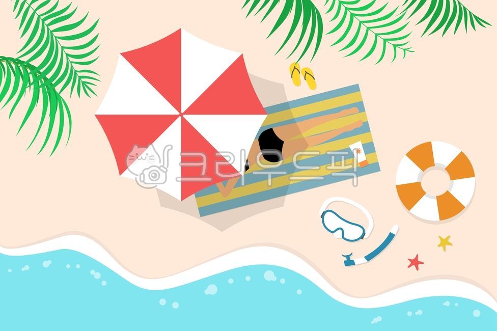 배경,여름,일러스트,일러스트레이션,그림,드로잉,계절,시즌,백그라운드,벡터,여름배경,사람,인물,휴가,방학,휴식,즐거운,생활,라이프스타일,젊은,여자,놀이,물놀이,수영,바다,수영복,하늘색,여름휴가,모래밭,모래사장,파라솔,매트,돗자리,야자수,열대나무,열대의,열대,파도,일광욕,튜브,불가사리,슬리퍼,썬크림,편안한,물안경,스노쿨링,해외여행,열대지방,탑뷰,sea,vector,illustration,drawing,ocean,vacation,holiday,people,person,human,man,woman,female,male,young,parasol,여름,계절,summer,season,여행,휴가,traveling,vacation,trip,그래픽,일러스트레이션,graphic,illustration