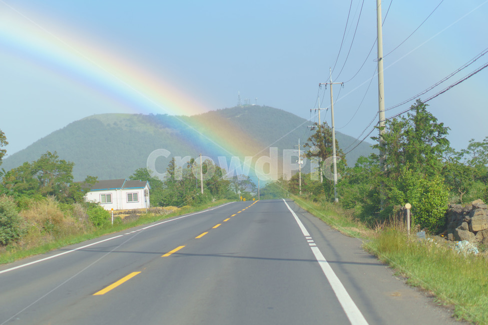 road,도로,nature,자연,outdoors,무지개