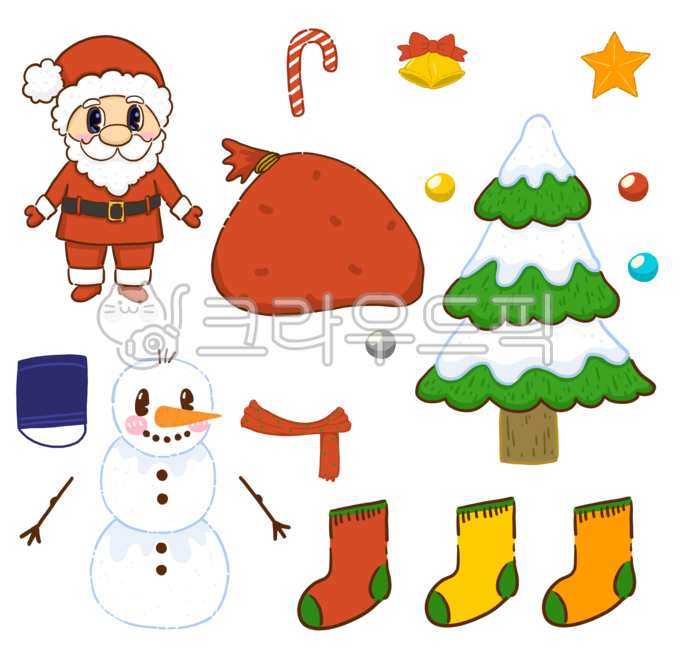 snowman,Christmas,hand drawing,Santa Claus,tree,sticker,winter,Christmas illustration,sock,Santa,character,December,snow,illustration,Santa character,Christmas tree