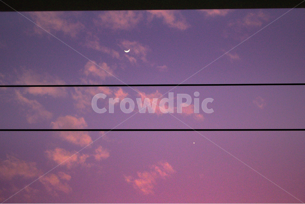 sky,violet,하늘,구름,cloud,purple,moon,sunset,해질녘