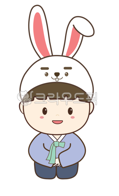 Hancomplex,2023,stepmother,Year of the Rabbit,2023 illustration,New Year Illustration,rabbit headband,Han bok,Hanbok children,new year illustration,rabbit illustration,Childrens illustration,wearing hanbok
