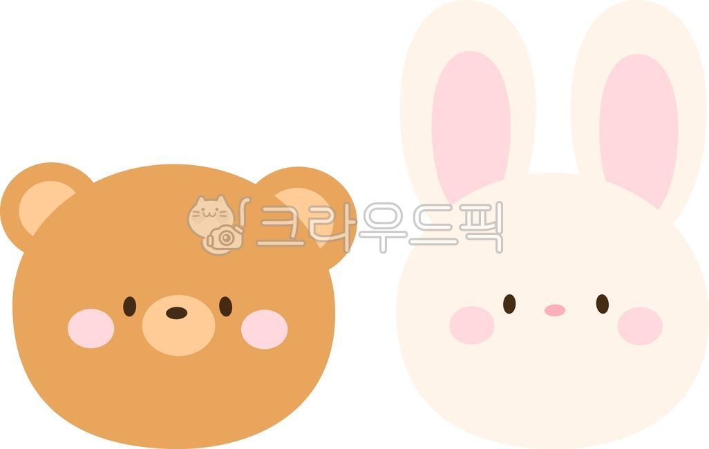 곰,토끼,곰일러스트,토끼일러스트,곰얼굴,토끼얼굴,곰그림,토끼그림