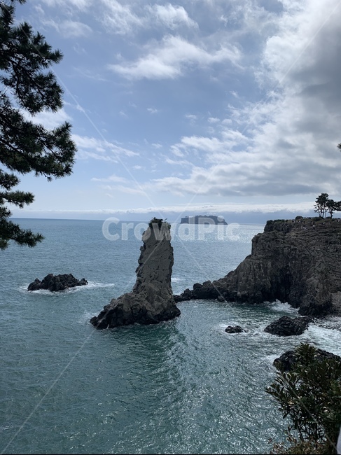 바다,구름,제주도,자연,바위