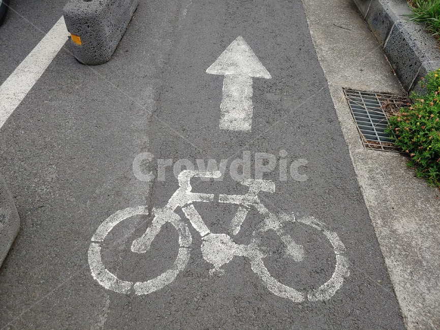 자전거,길,도로,표지판,화살표,traffic,sign,signal,신호,교통,road,street,paint,페인트