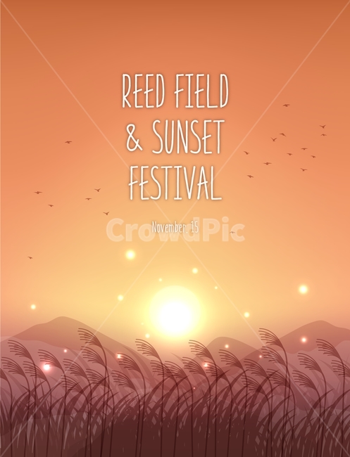 갈대,가을,갈대밭,산,노을,일몰,축제,페스티벌,가을,계절,fall,autumn,season,축제,행사,festival,carnival,event,그래픽,일러스트레이션,graphic,illustration,nature,자연