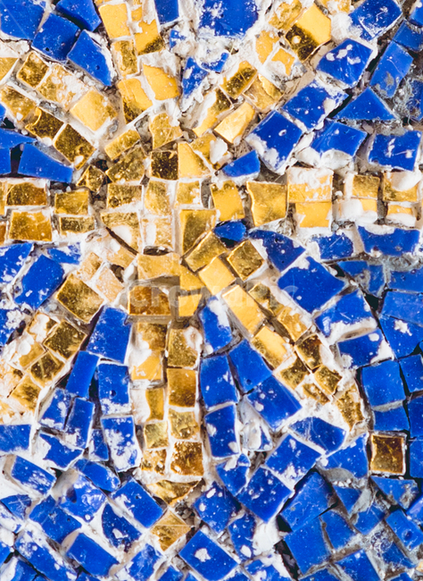 모자이크재료,청색,금색,모자이크,베니스유리,미술,art,mosaic