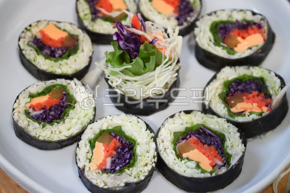 김밥, 음식, 김, 채소, 접시, 사진,이미지,일러스트,캘리그라피 - joyfulharu작가