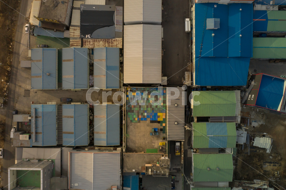 factory,roof,prefabricated building,law,aerial photography,colorfully,pallet,zenith,sandwich panel,industry,drone,industrial complex,complicated,only,factory complex,neat,palette,colorful