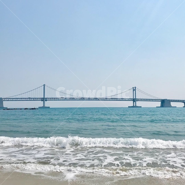 바다,파도,광안리,여름,부산,시원,광안리바다,광안대교