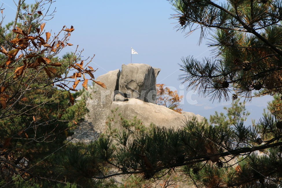 산,정상,태극기,꼭대기,등산,바위,자연,풍경,nature,landscape
