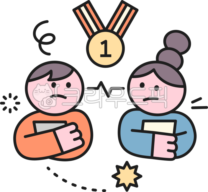 Outline,cute,simple,plain,illustration,study,education,student,edu,study,school,school,rival,first place,medal,competition,exam,mock exam,test,exam question,grade