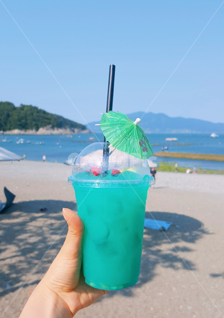 여름,해변,칵테일,음료,빨대,바다,풍경,여행