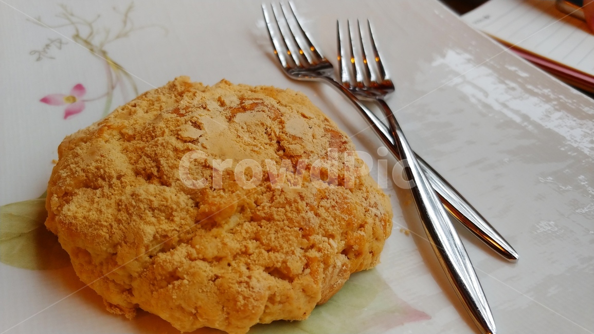 음식,빵,소보로빵,포크,식품,bread,food,그릇