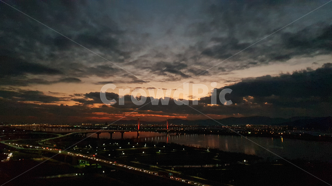 nature,자연,황혼,새벽,일몰,sunset,sky,하늘,붉은하늘