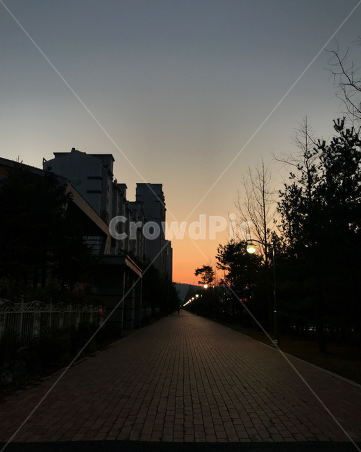 일몰,walkway,보도,통로,sidewalk,노을,하늘