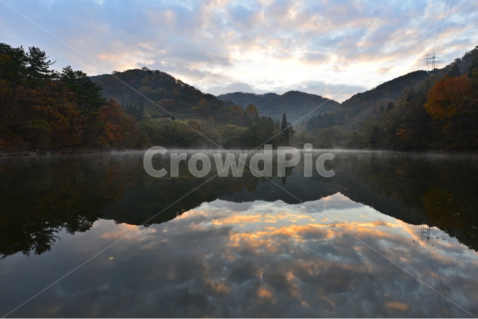 nature,자연,outdoors,옥외,mountain,산,mountainrange,산맥,plant,식물,tree,나무,전나무,fir,weather,날씨,화순,세량지,화순세량지,세량제,세량지가을,여명,아침,물안개,가을,만추,추색,water,물